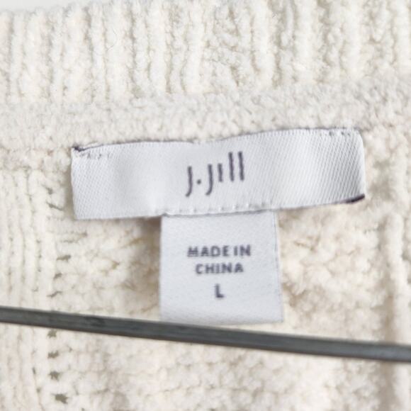 J Jill Cream Cable Knit Sweater - Women's Size Large - Picture 3 of 3